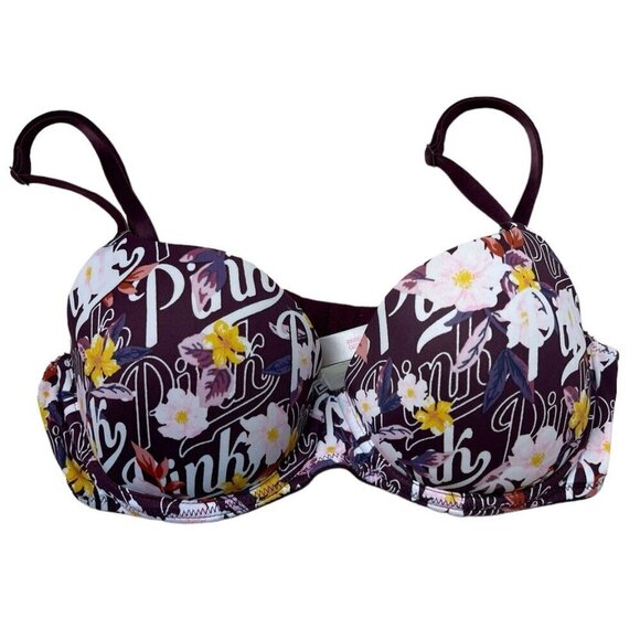 PINK Victoria's Secret Other - PINK by Victoria’s Secret Wear Everywhere Lightly Lined Bra 32C Logo Spellout